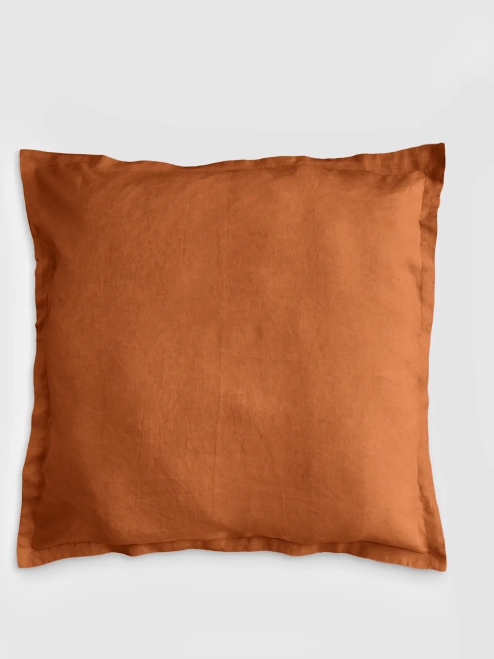 Quince Linen Terracotta Euro Sham Pillowcase Bedding